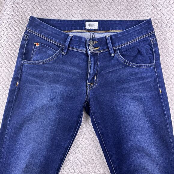 Hudson Womens Sz 27 Dark Wash Signature Bootcut Jeans Flap Pockets 29x34‎ - Picture 2 of 16
